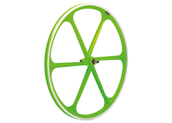 BRN Ruota 6 Razze Posteriore-verde fluo